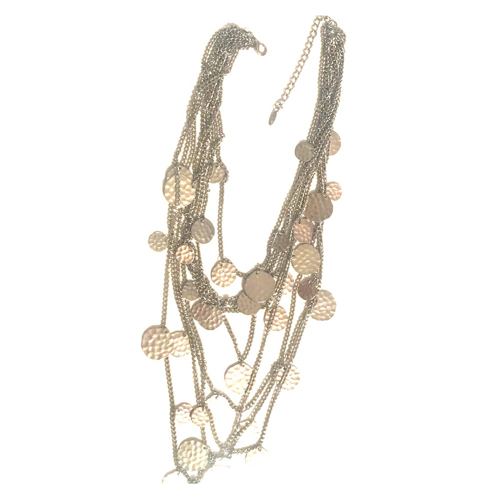 “Silver flakes necklace”